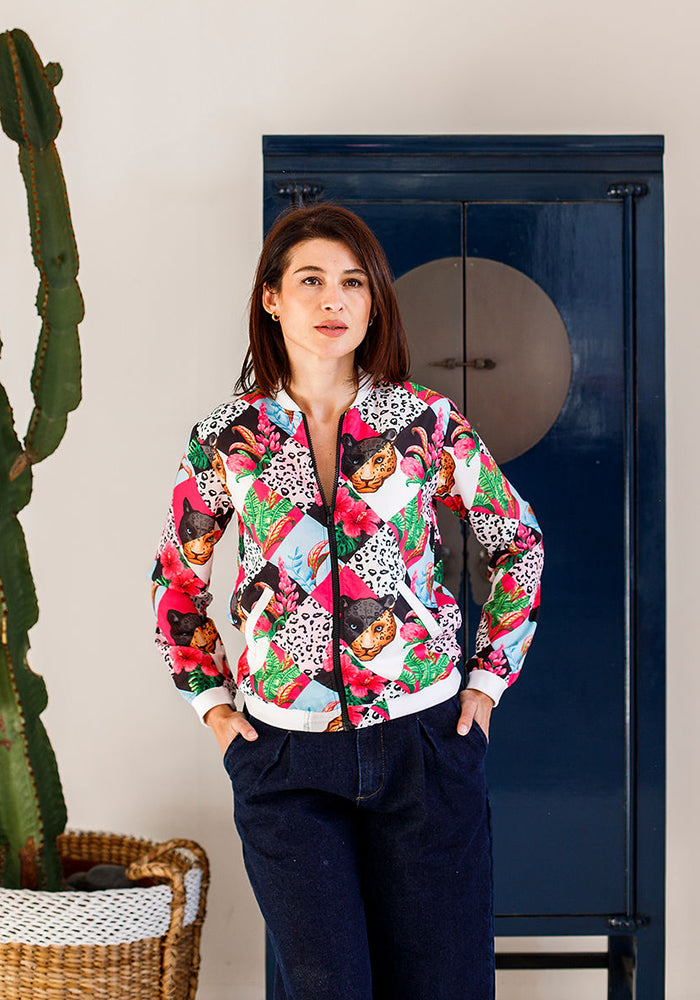 Bomber Jacket | Tropical Leopard