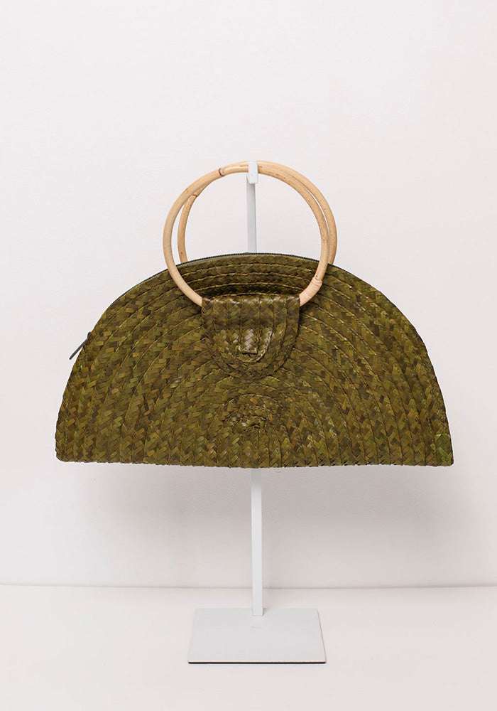 Isla Half Moon Clutch | Olive