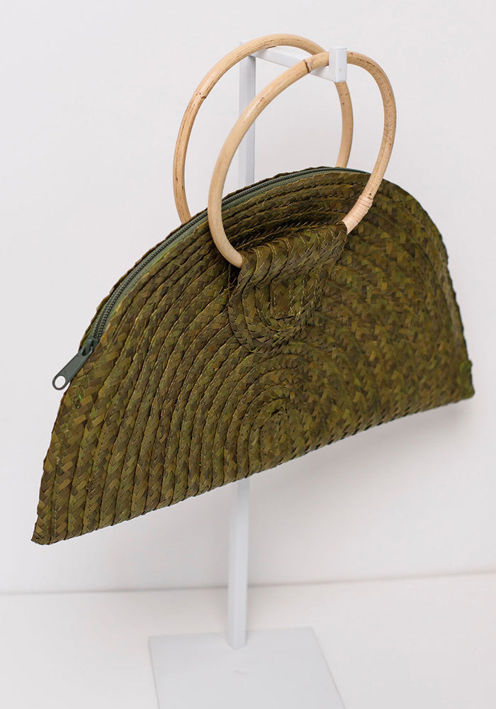 Isla Half Moon Clutch | Olive
