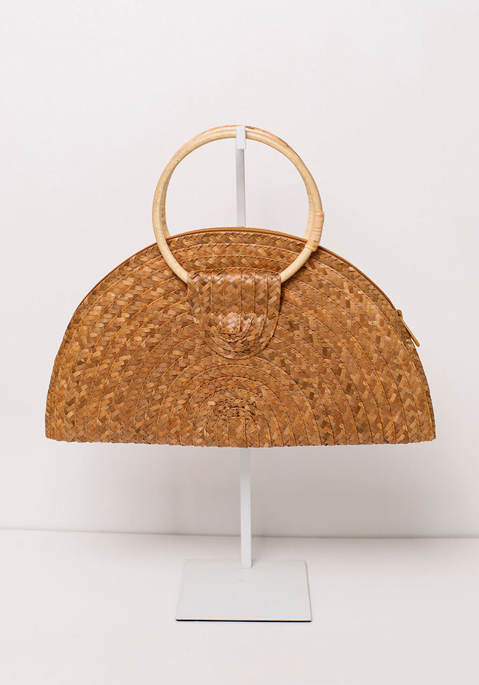 Isla Half Moon Clutch | Brown