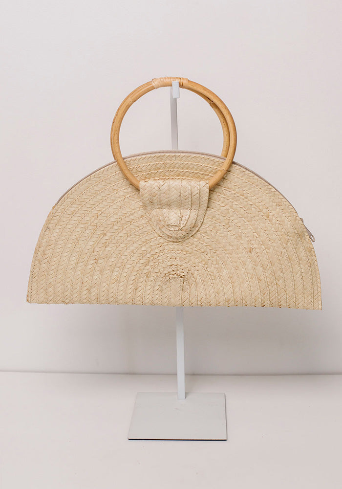 Isla Half Moon Clutch | Natural