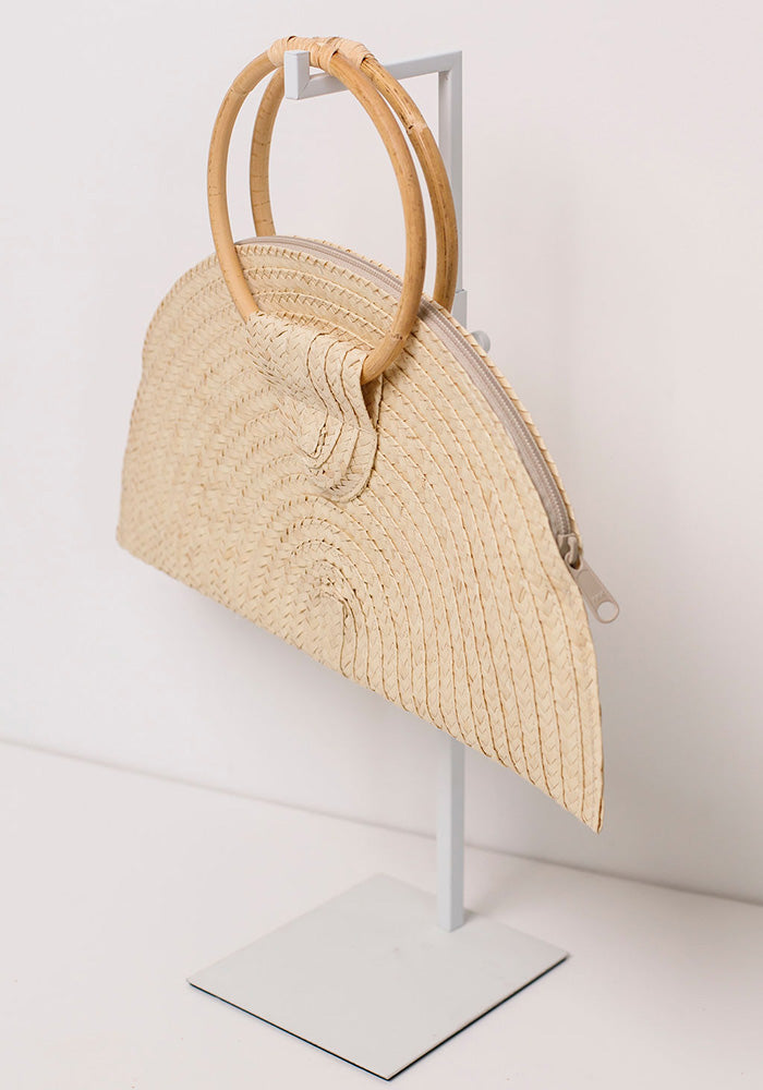Isla Half Moon Clutch | Natural