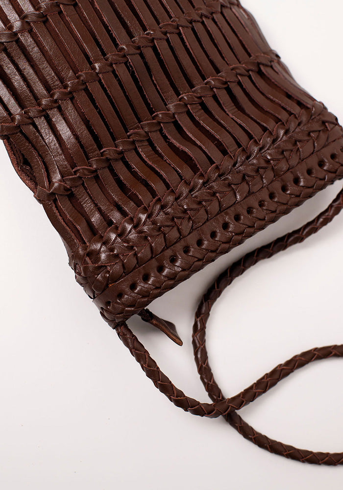Capri Full Leather Sling | Choc