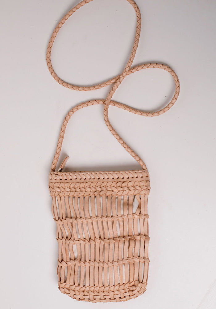 Capri Full Leather Sling | Nude