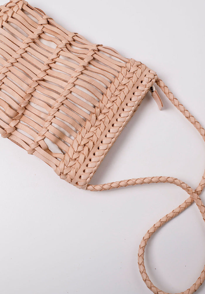 Capri Full Leather Sling | Nude