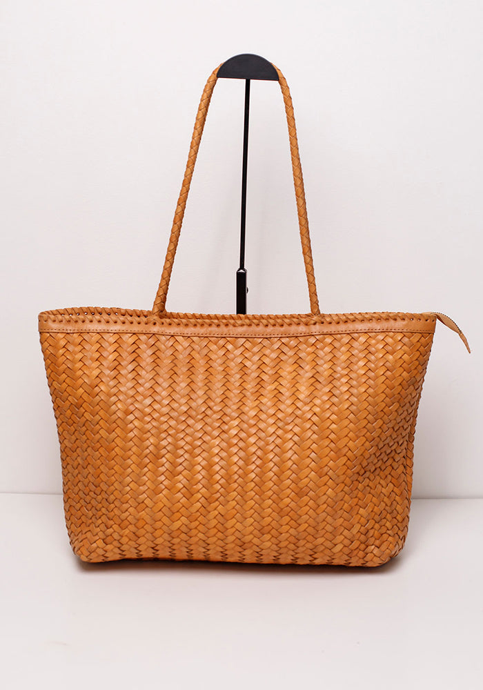 Ubud Leather Shopper Bag | Tan