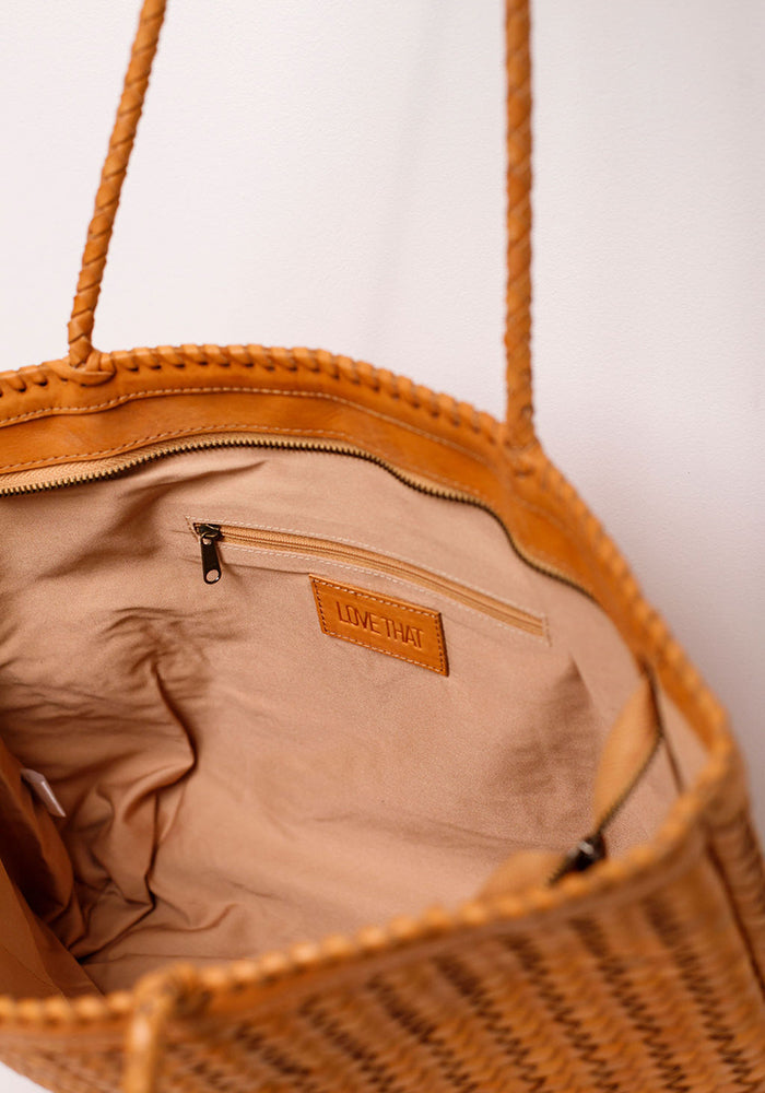 Ubud Leather Shopper Bag | Tan