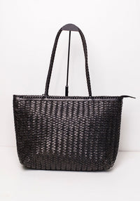 Ubud Leather Shopper Bag | Black