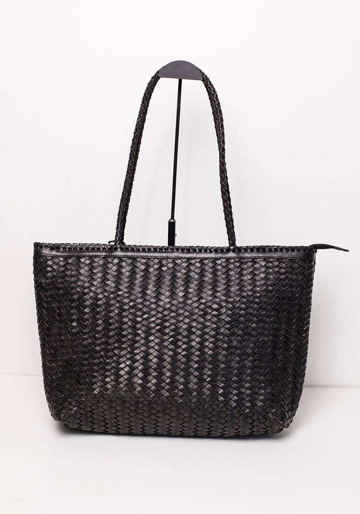 The Ubud Medium Leather Shopper | Brown