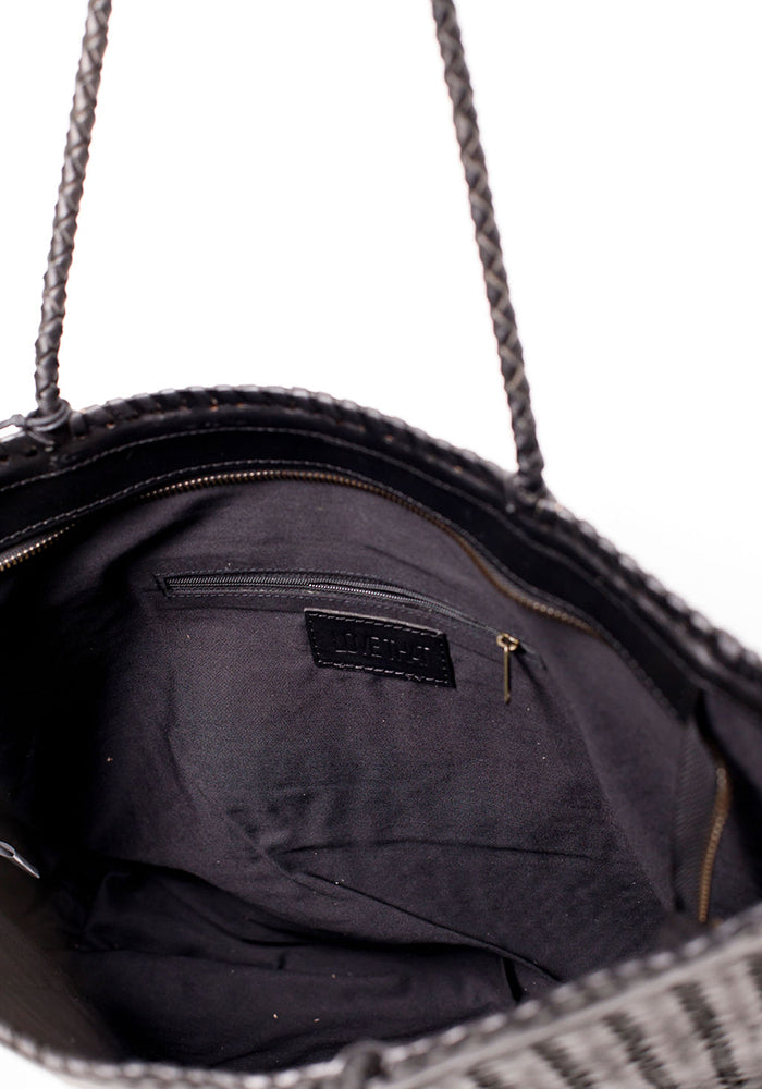 Ubud Leather Shopper Bag | Black