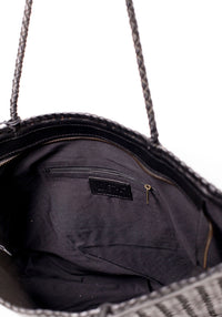 Ubud Leather Shopper Bag | Black