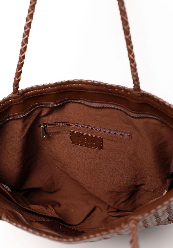 Ubud Leather Shopper Bag | Brown