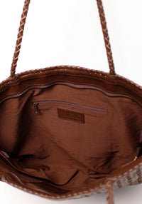 The Ubud Medium Leather Shopper | Black