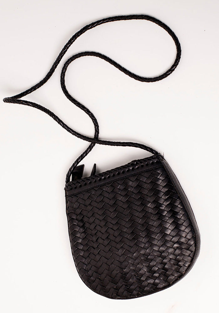 Corfu Full Leather Bag | Black