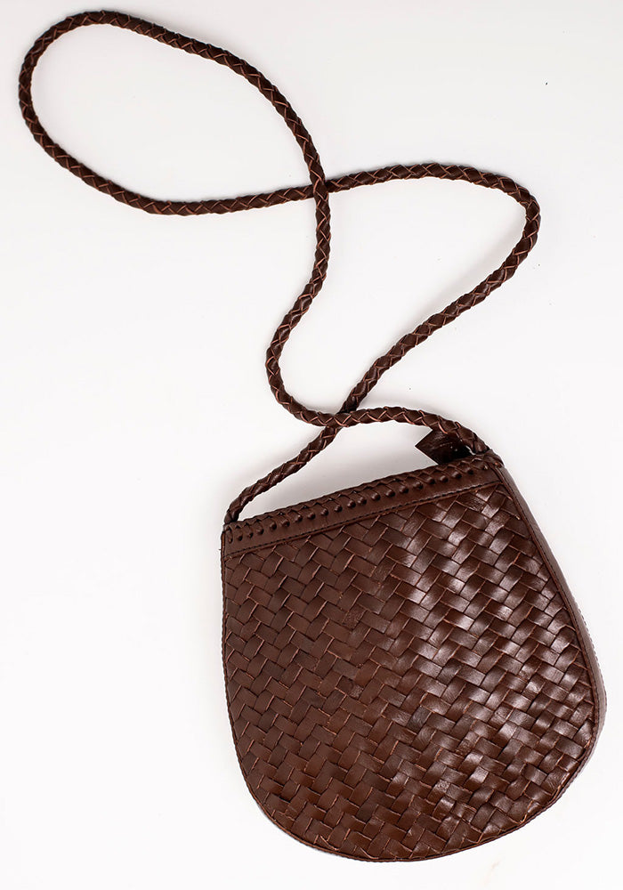 Corfu Full Leather Bag | Choc