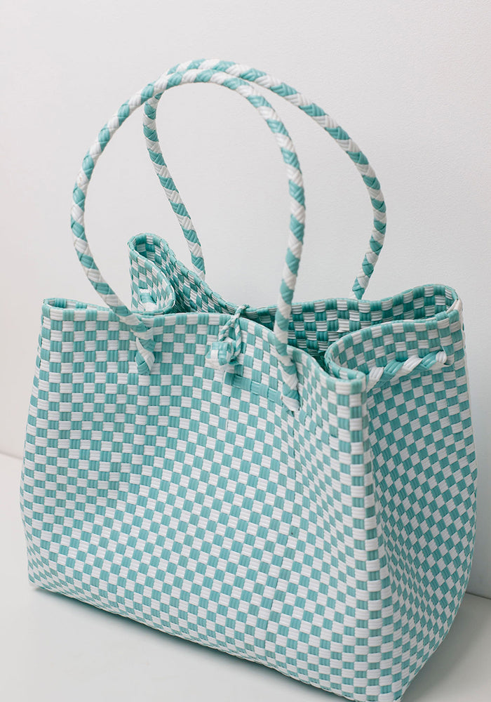 Jumbo Plastic Bucket Basket | Seafoam