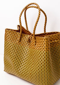 Jumbo Plastic Bucket Basket | Bronze & Olive