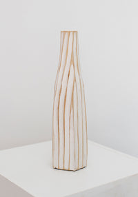 Twirl Wooden Vases | White