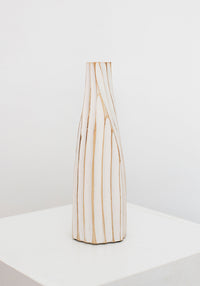 Twirl Wooden Vases | White