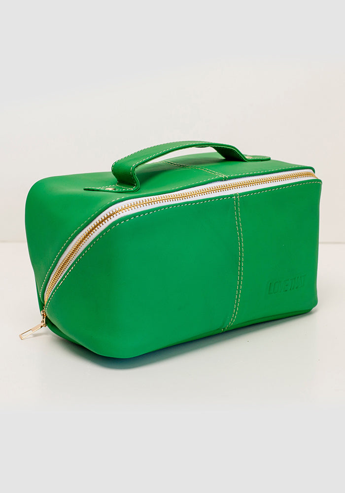 Leather Toiletry Bag | Green