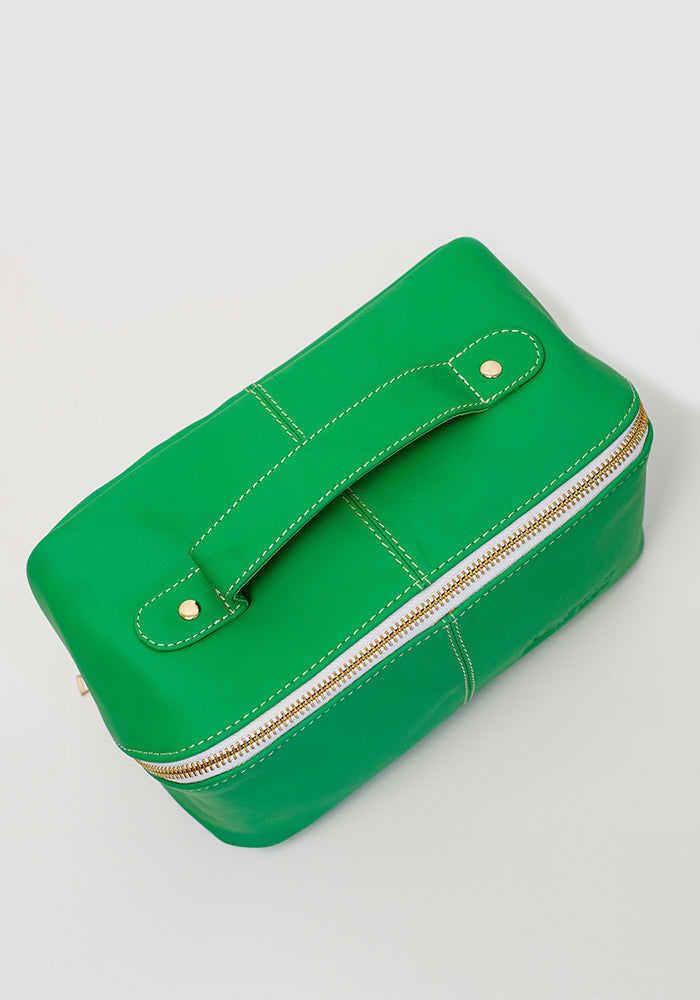 Leather Toiletry Bag | Green