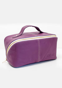 Leather Toiletry Bag | Purple