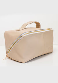 Leather Toiletry Bag | Nude