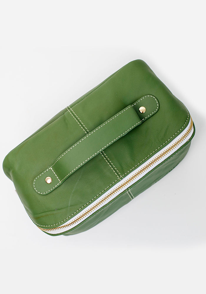 Leather Toiletry Bag | Forest