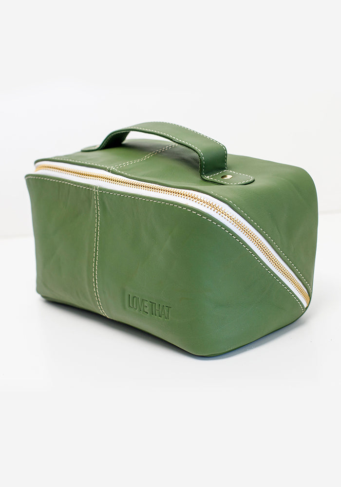 Leather Toiletry Bag | Forest
