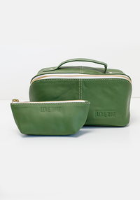 Leather Make up Purse | Forest