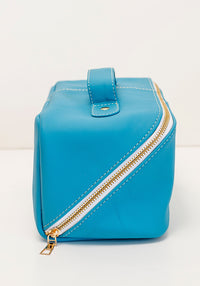 Leather Toiletry Bag | Turquoise