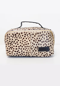 Leather Toiletry Bag | Cheetah