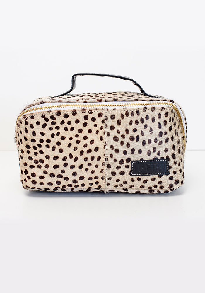 Leather Toiletry Bag | Cheetah