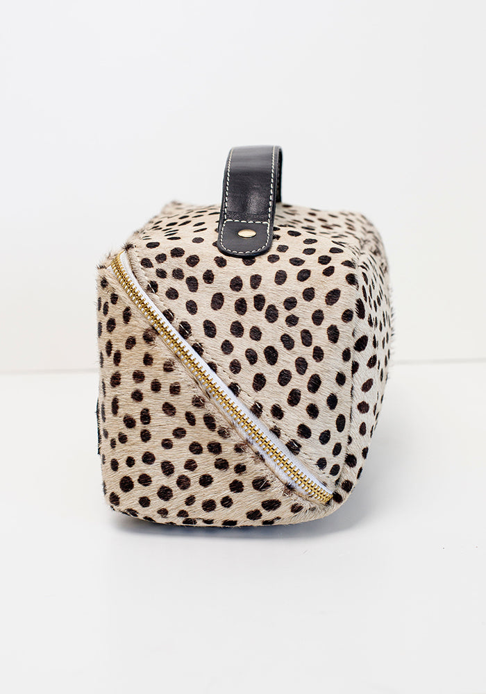 Leather Toiletry Bag | Cheetah