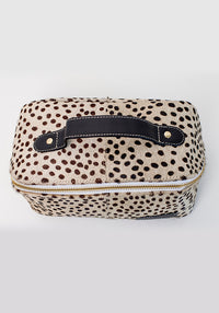 Leather Toiletry Bag | Cheetah