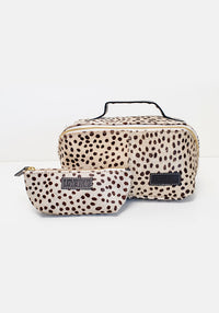 Leather Toiletry Bag | Cheetah