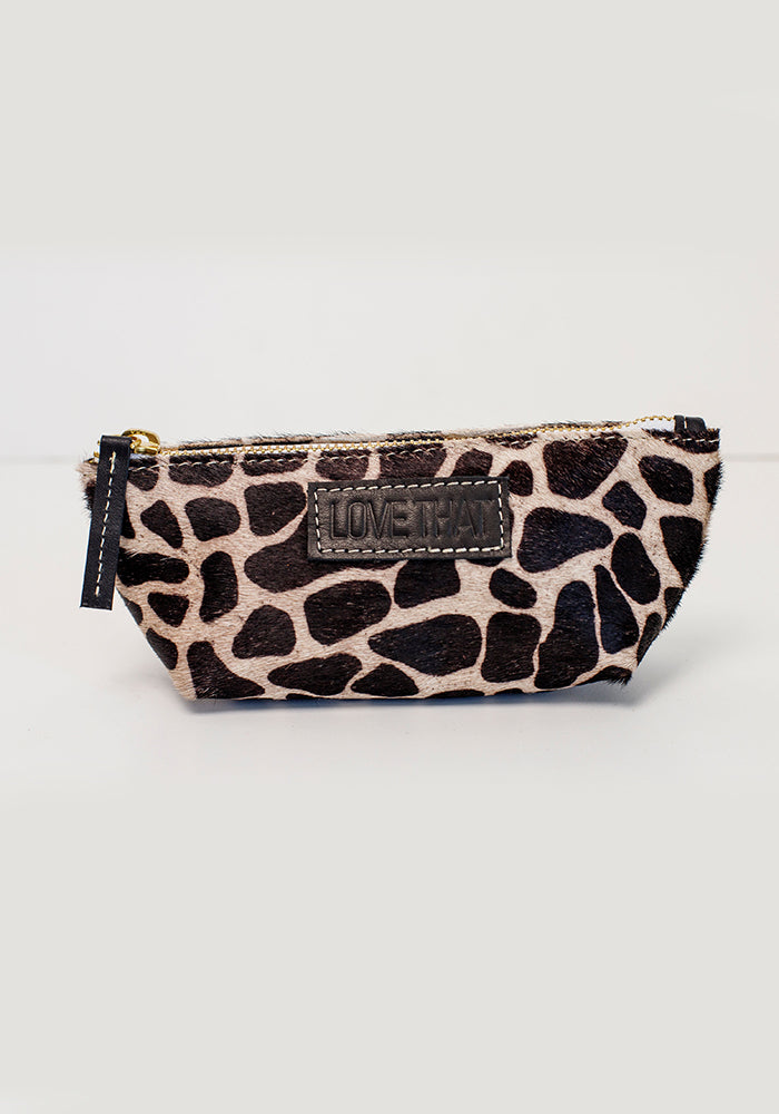 Leather Make up Purse | Giraffe