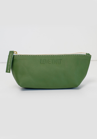 Leather Make up Purse | Forest