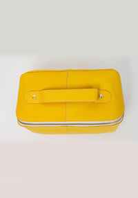 Leather Toiletry Bag | Yellow