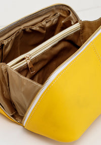 Leather Toiletry Bag | Yellow