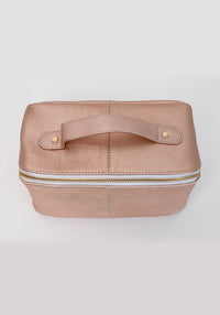Leather Toiletry Bag | Rose Gold
