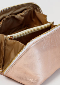 Leather Toiletry Bag | Rose Gold