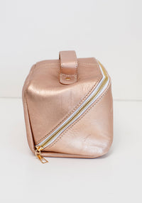 Leather Toiletry Bag | Rose Gold