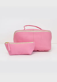 Leather Make up Purse | Pink