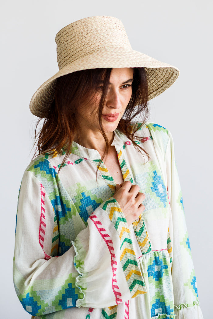 Green Bodrum Embroidered Dress