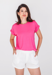 Jessie Linen Twill Shorts | Milk