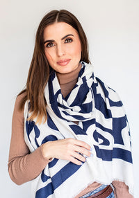 Swirl Scarf | Navy