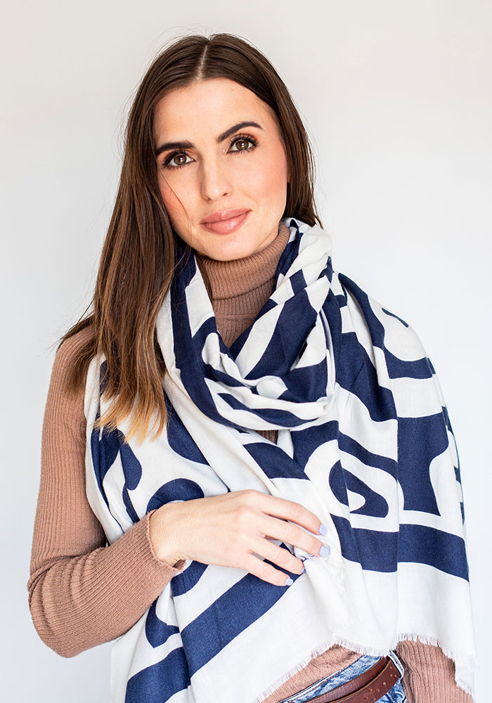 Swirl Scarf | Navy