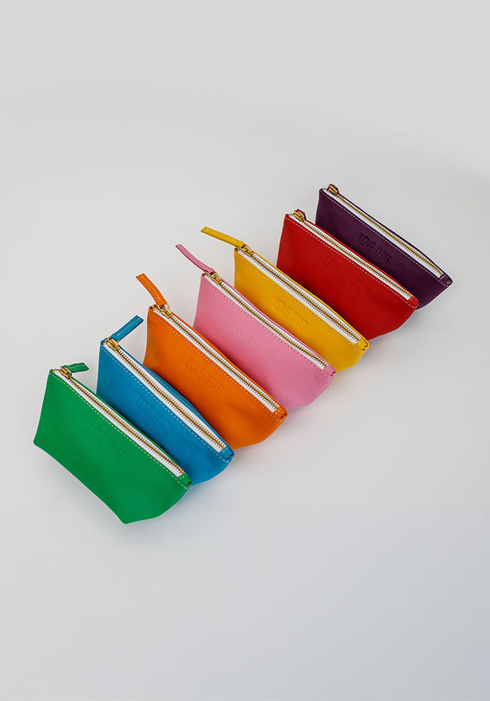 Leather Make up Purse | Pink