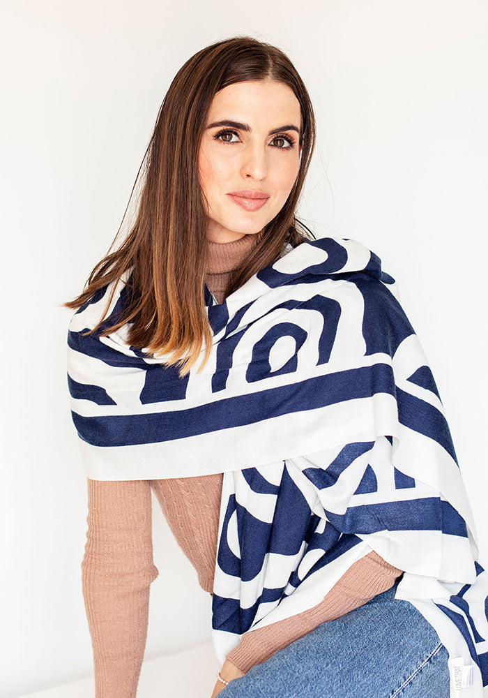Swirl Scarf | Navy